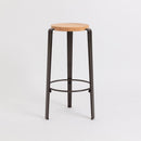 TIPTOE<br>BIG LOU bar stool – SOLID OAK <br>DARK STEEL - ヴィンテージ SHARK ATTACK
