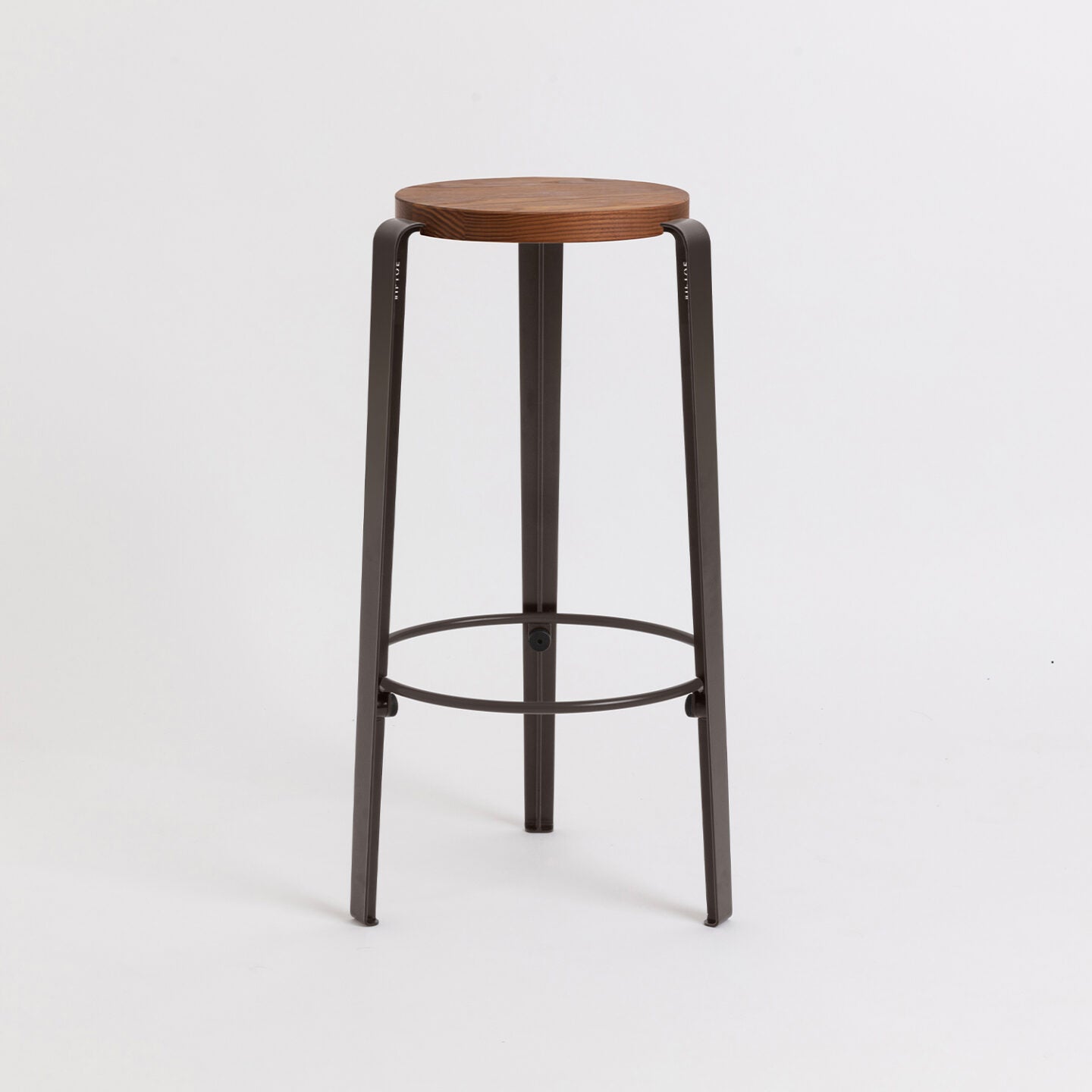 TIPTOE<br>BIG LOU bar stool – TINTED OAK <br>DARK STEEL - ヴィンテージ SHARK ATTACK
