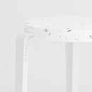 TIPTOE<br>MI LOU mid-high stool in recycled plastic VENEZIA <br>CLOUDY WHITE - ヴィンテージ SHARK ATTACK