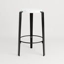 TIPTOE<br>MI LOU mid-high stool in recycled plastic VENEZIA <br>GRAPHITE BLACK - ヴィンテージ SHARK ATTACK