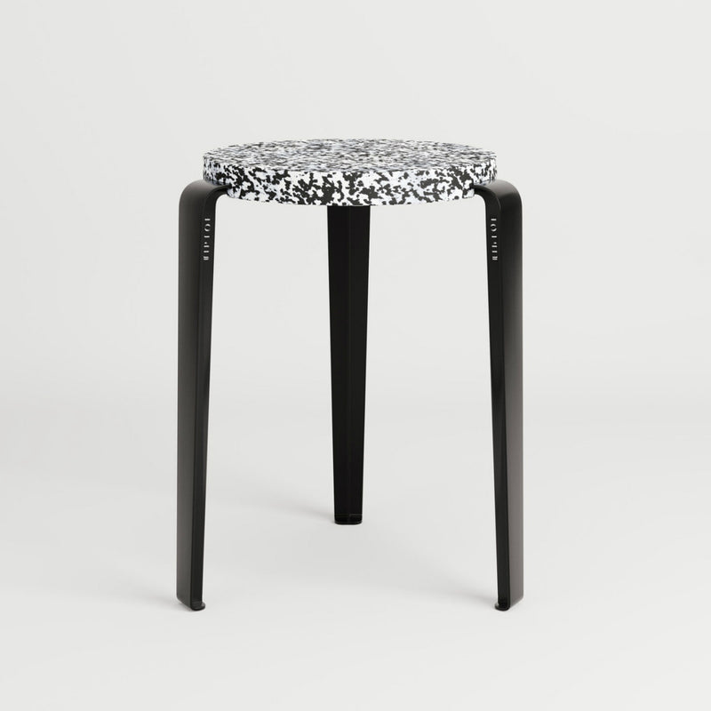 LOU stool in recycled plastic MACCHIATO <br>