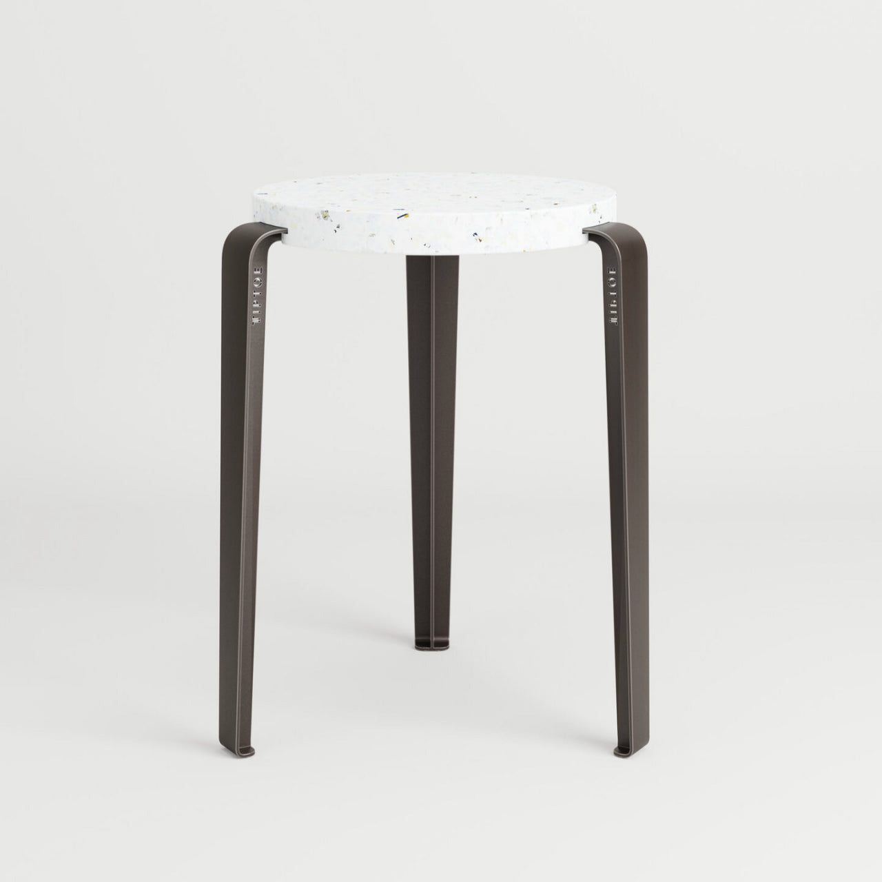 TIPTOE<br>LOU stool in recycled plastic VENEZIA <br>DARK STEEL - ヴィンテージ SHARK ATTACK
