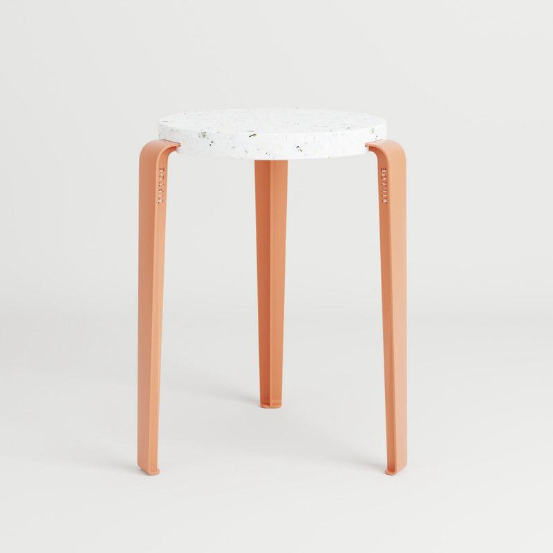 【P】LOU stool in recycled plastic VENEZIA<br> ASH PINK