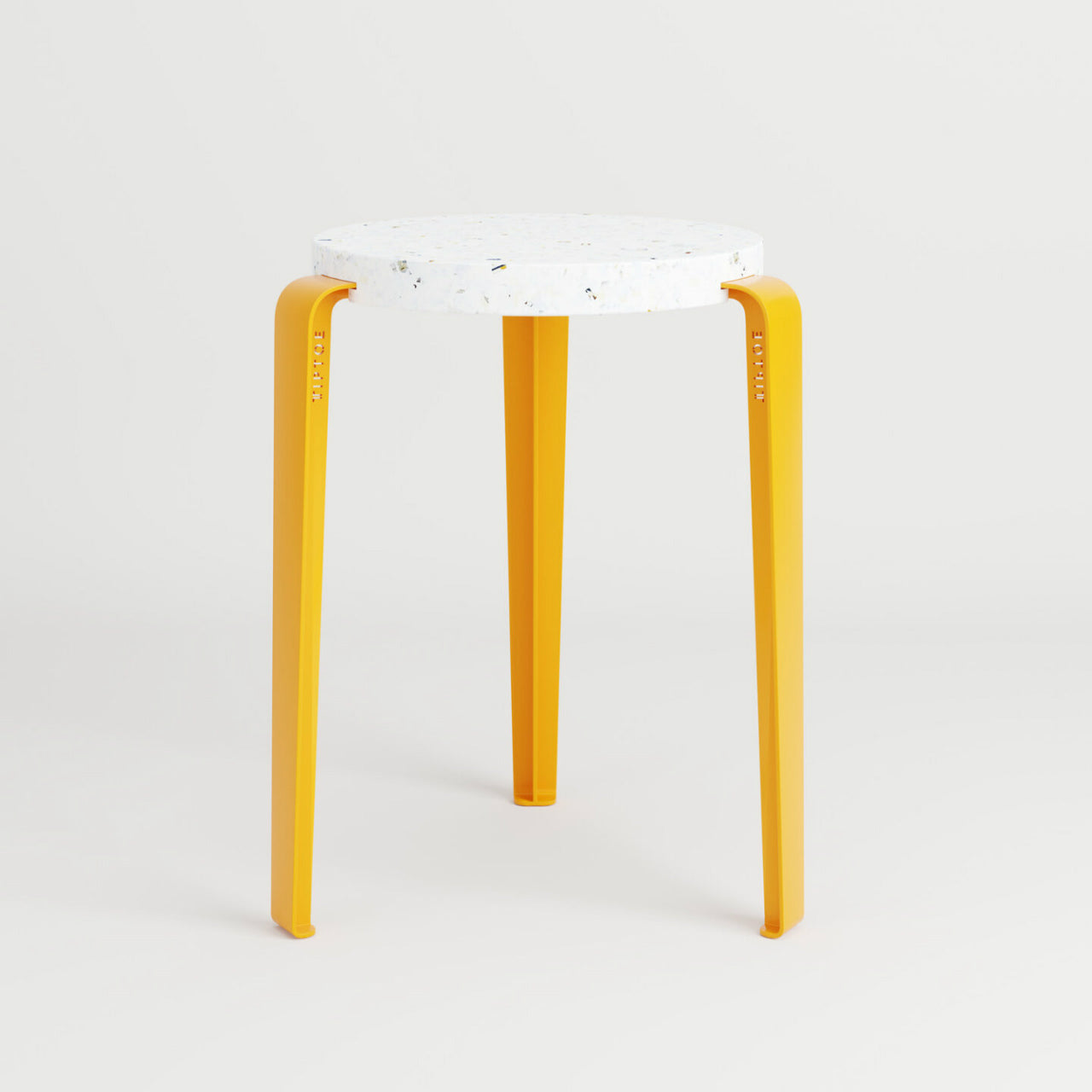 TIPTOE<br>LOU stool in recycled plastic VENEZIA <br>SUNFLOWER YELLOW - ヴィンテージ SHARK ATTACK