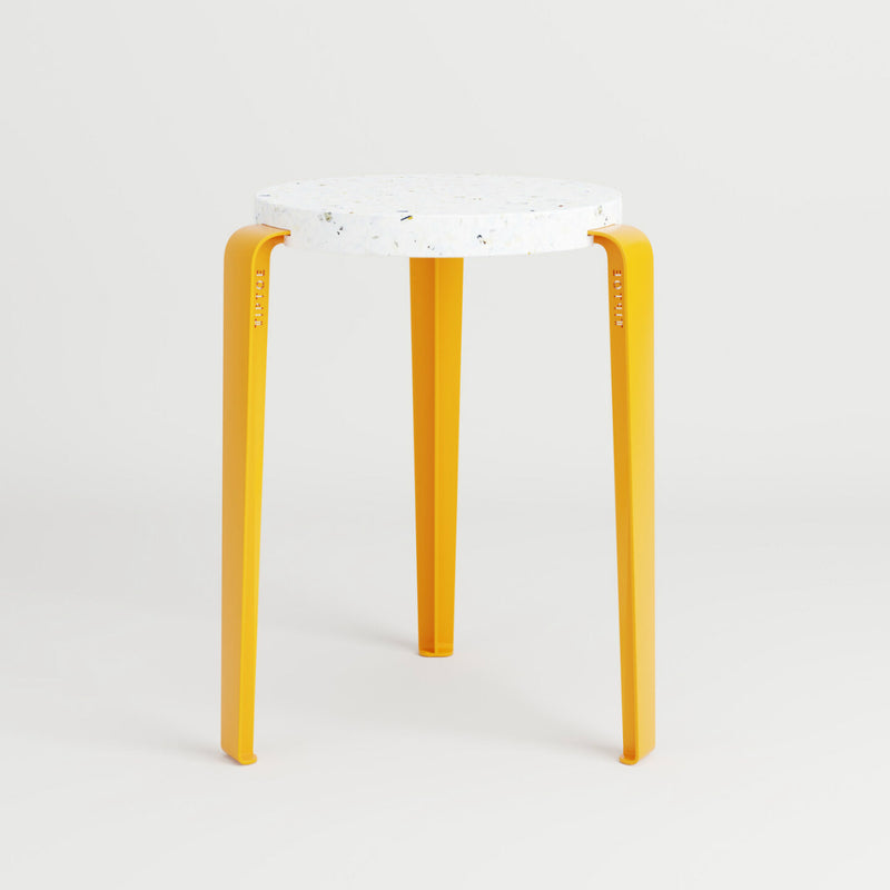 LOU stool in recycled plastic VENEZIA <br>SUNFLOWER YELLOW