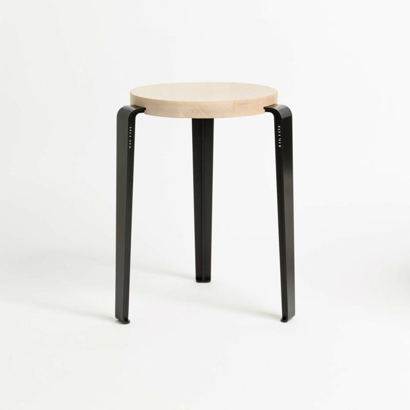 LOU stool – SOLID BEECH <br>GRAPHITE BLACK