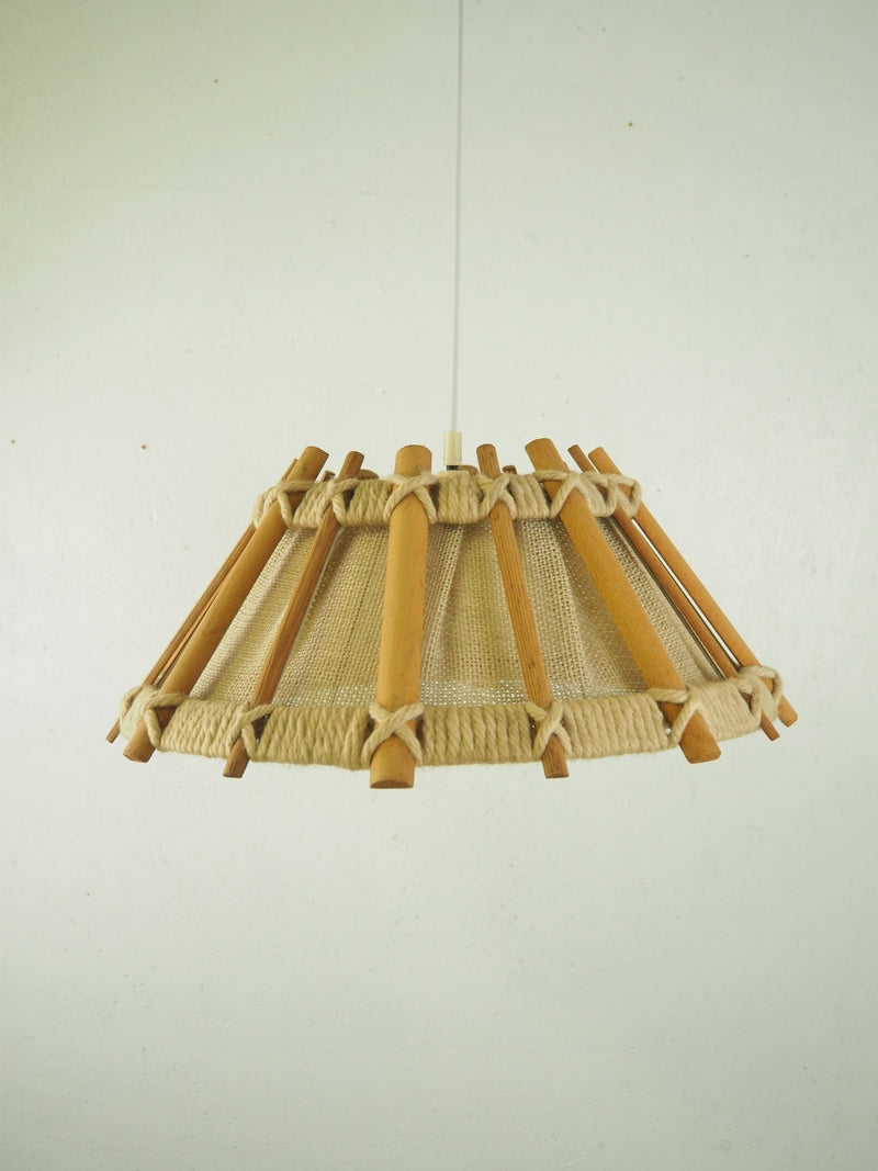 vintage<br> Wood x fabric pendant lamp (A)<br> Sendagaya store