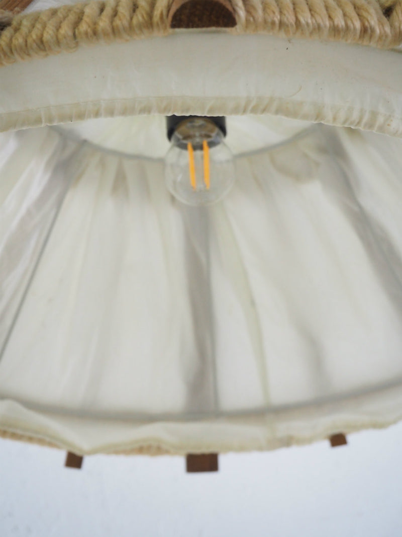 vintage<br> Wood x fabric pendant lamp (B)<br> Sendagaya store