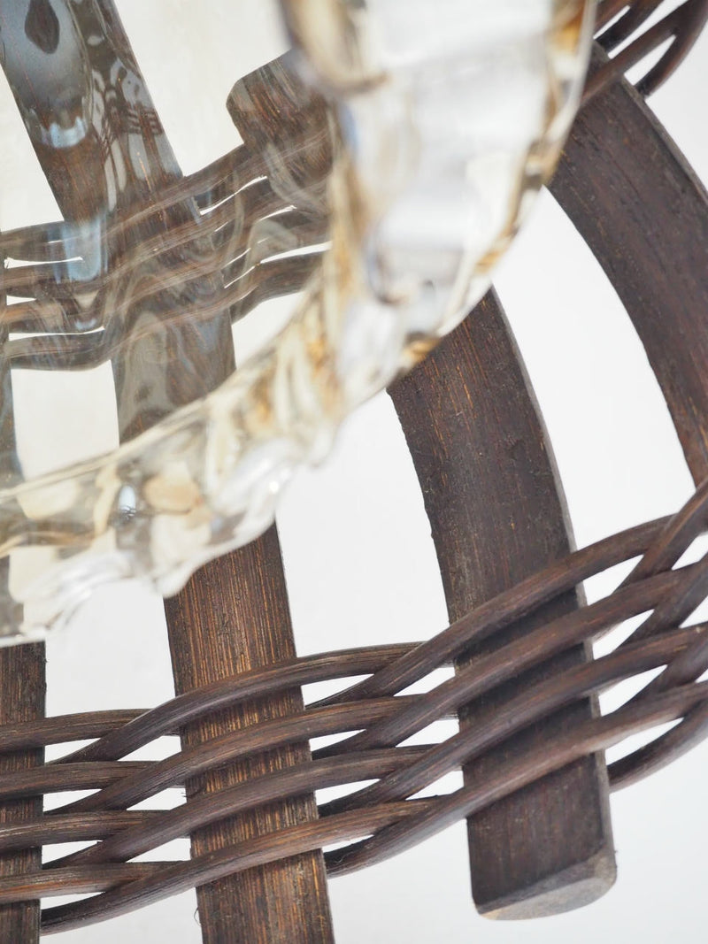vintage  <br>Wood x glass pendant lamp<br> Sendagaya store