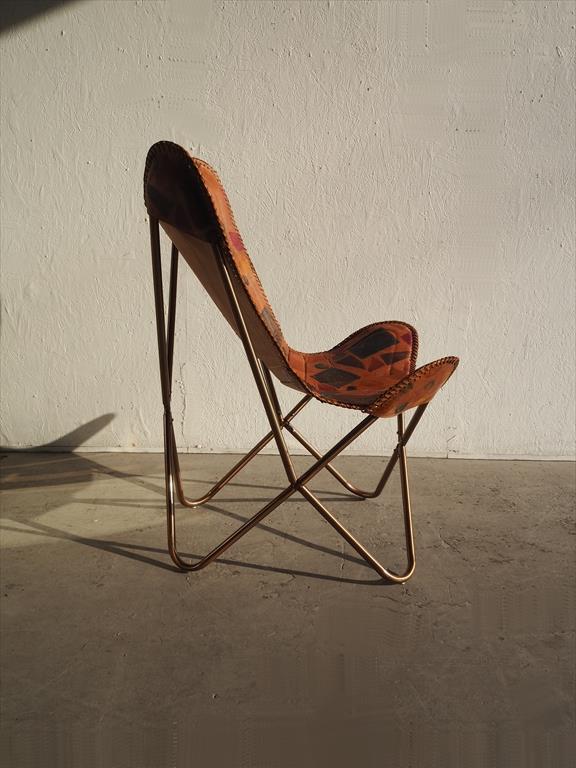 Vintage Leather x Iron Butterfly Chair Osaka Store