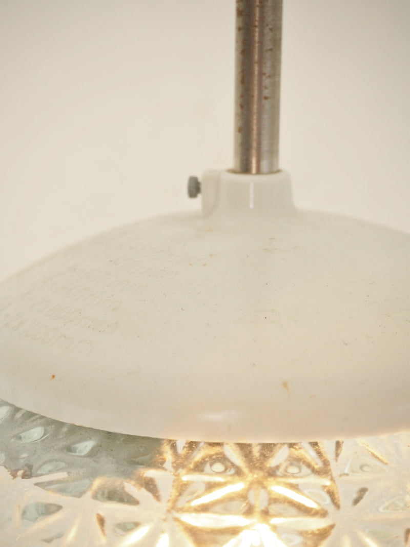 vintage<br> Cutting glass pendant lamp Φ28cm<br> Haneda store