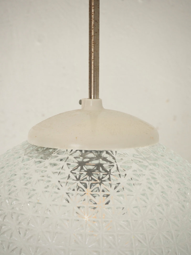 vintage<br> Cutting glass pendant lamp Φ28cm<br> Haneda store
