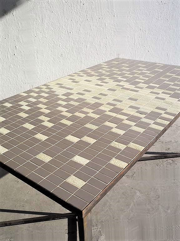 Vintage tile top dining table Osaka store