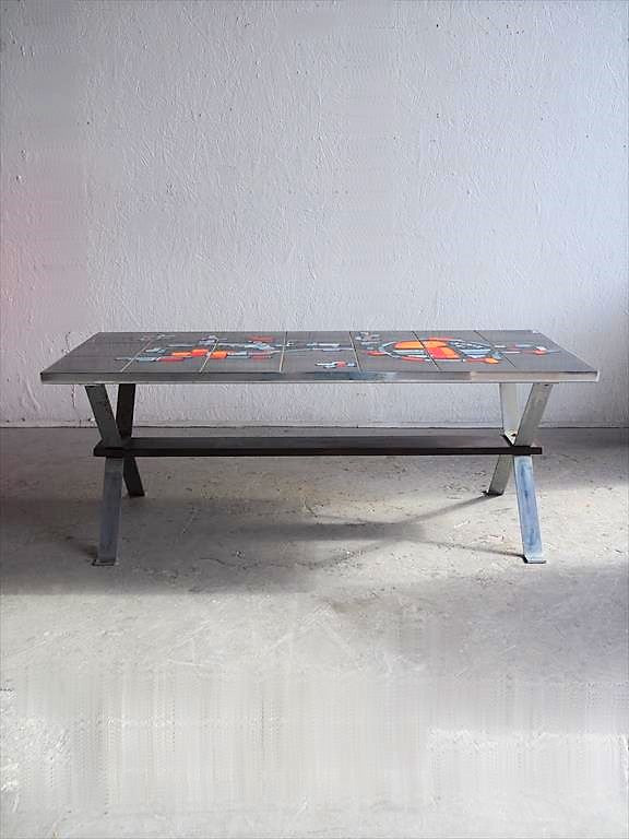 Vintage Tile Top Coffee Table A Osaka Store