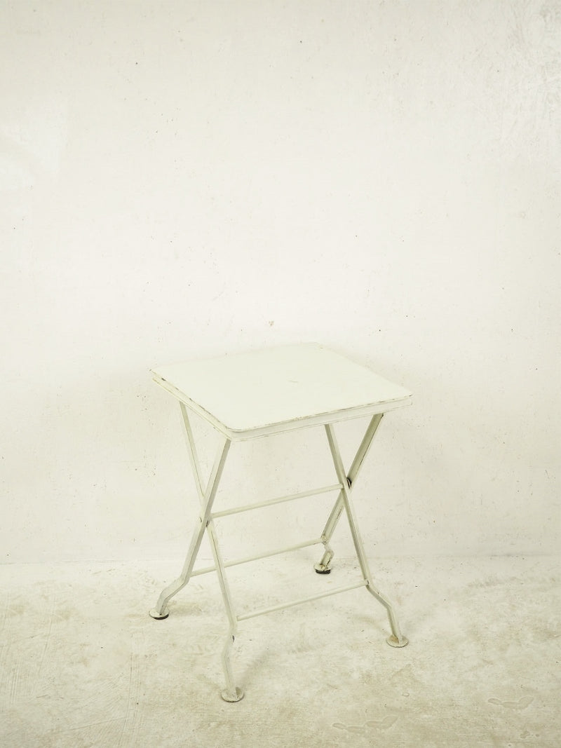 vintage<br> White paint folding side table Haneda store