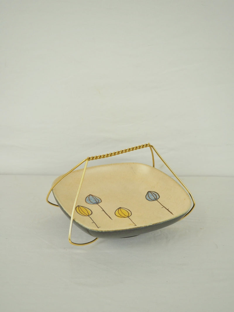 vintage<br> Ceramic tray with handle<br> reload