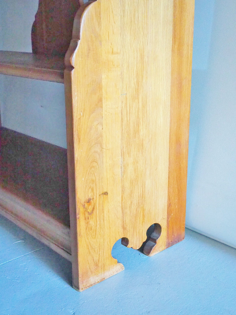 Vintage solid oak wood open shelf<br> ac-210522-1-h