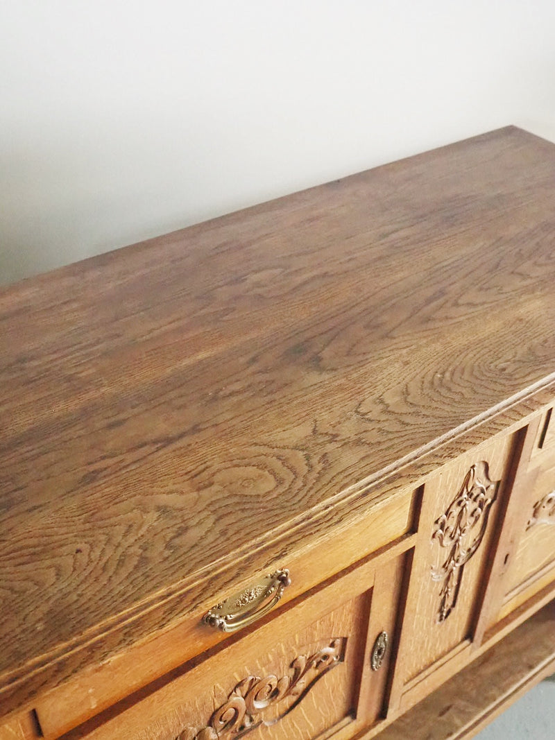 vintage solid oak wood cabinet<br> _ac-210522-2-h