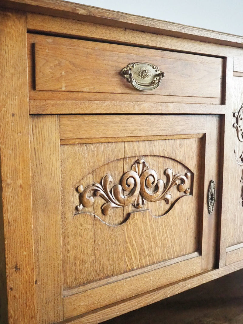 vintage solid oak wood cabinet<br> _ac-210522-2-h