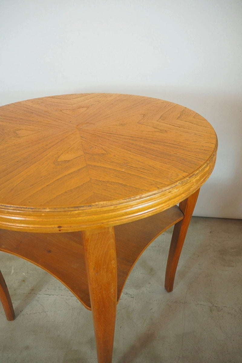 vintage<br> Wood round side table Sendagaya