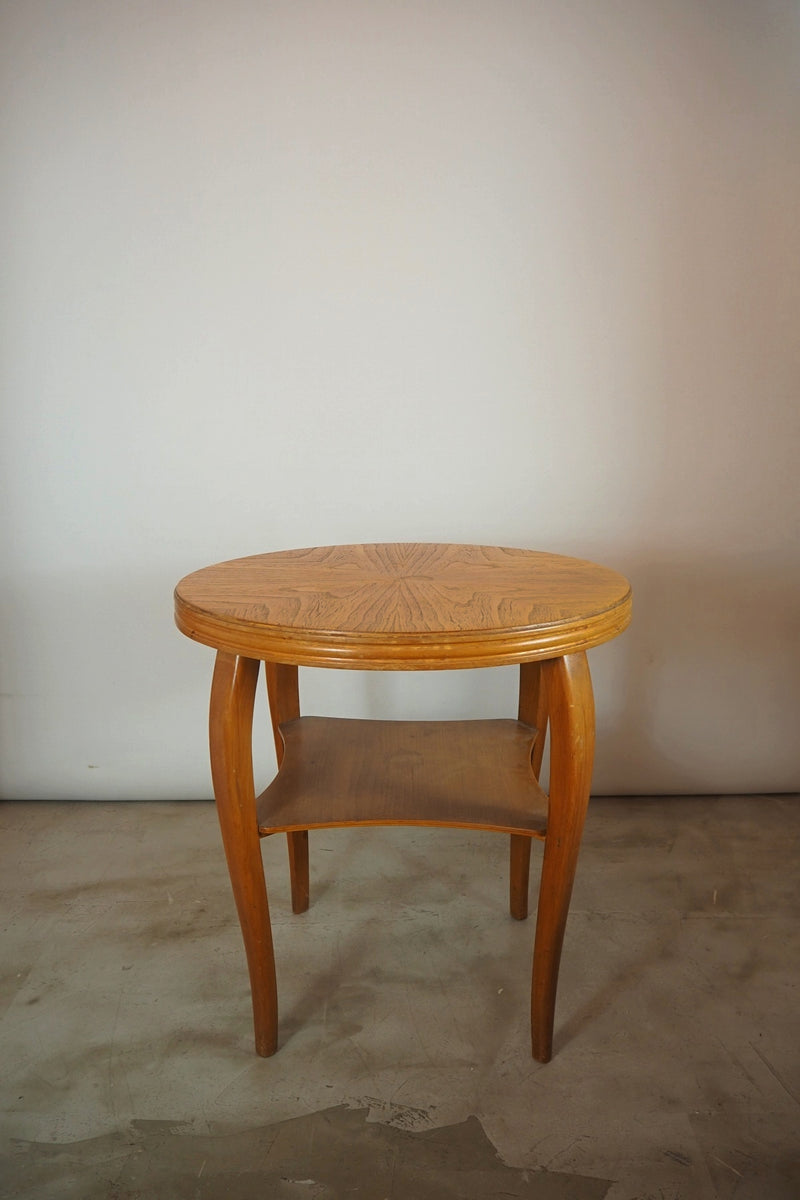 vintage<br> Wood round side table Sendagaya