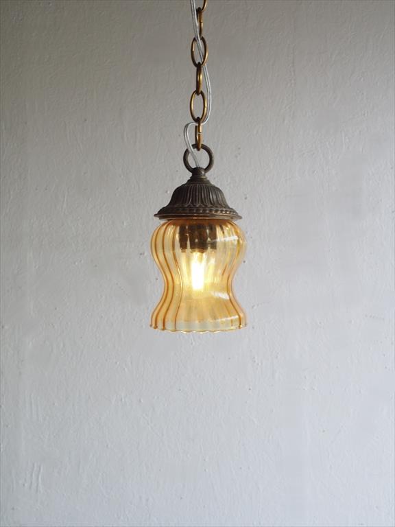 Vintage amber glass pendant light (Osaka store)_plsd-210518-2-o
