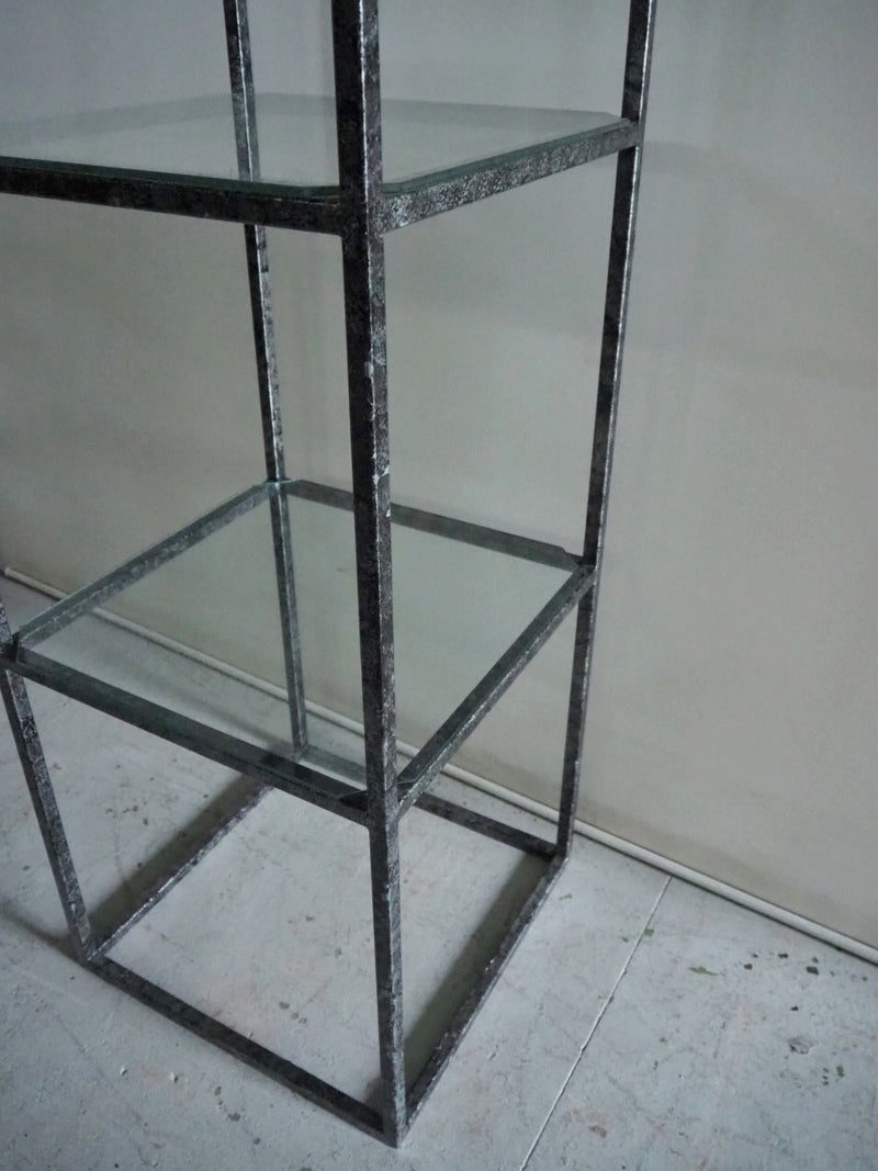 vintage<br> Iron x glass shelf (5 tiers) (black color) (Haneda store)<br> ANTS-210522-8-H★HOLD