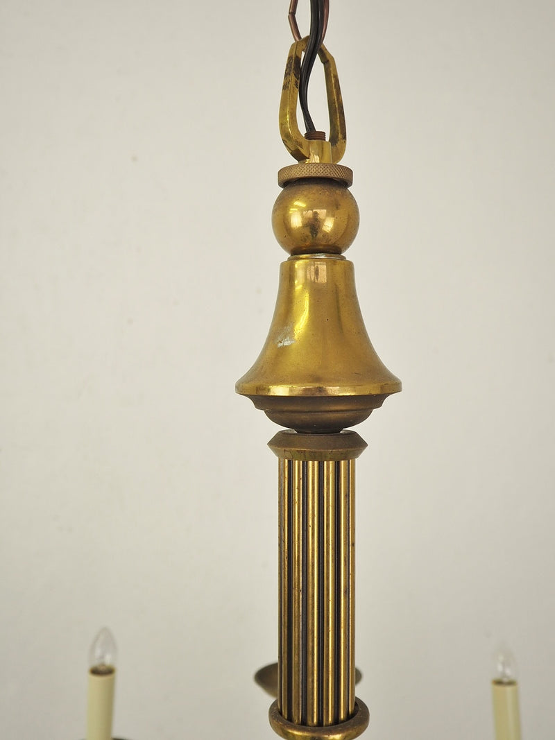 vintage<br> 9-light brass x iron chandelier Haneda store<br>