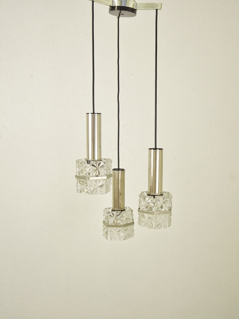 vintage<br> 3 light cut glass pendant lamp<br> Sendagaya store