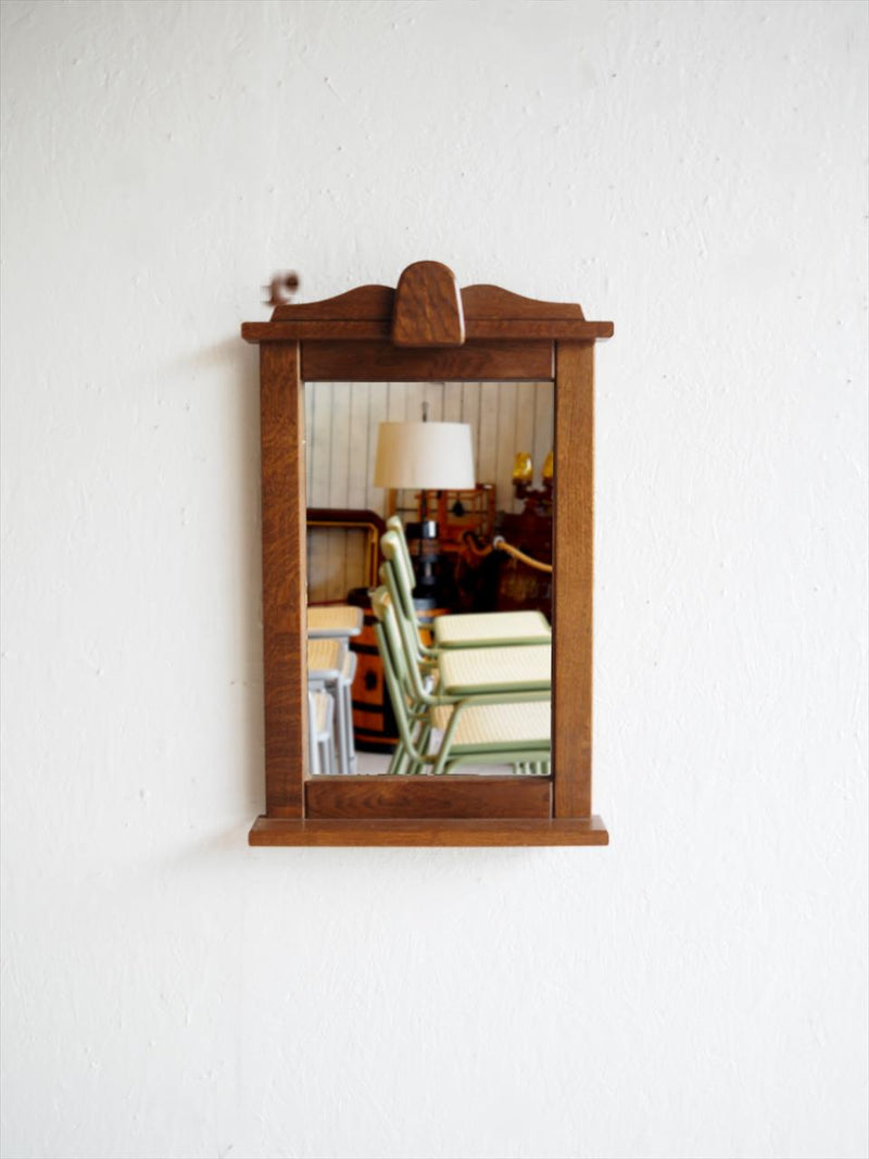 Vintage wood frame wall mirror (Osaka store) AM-210529-4-O