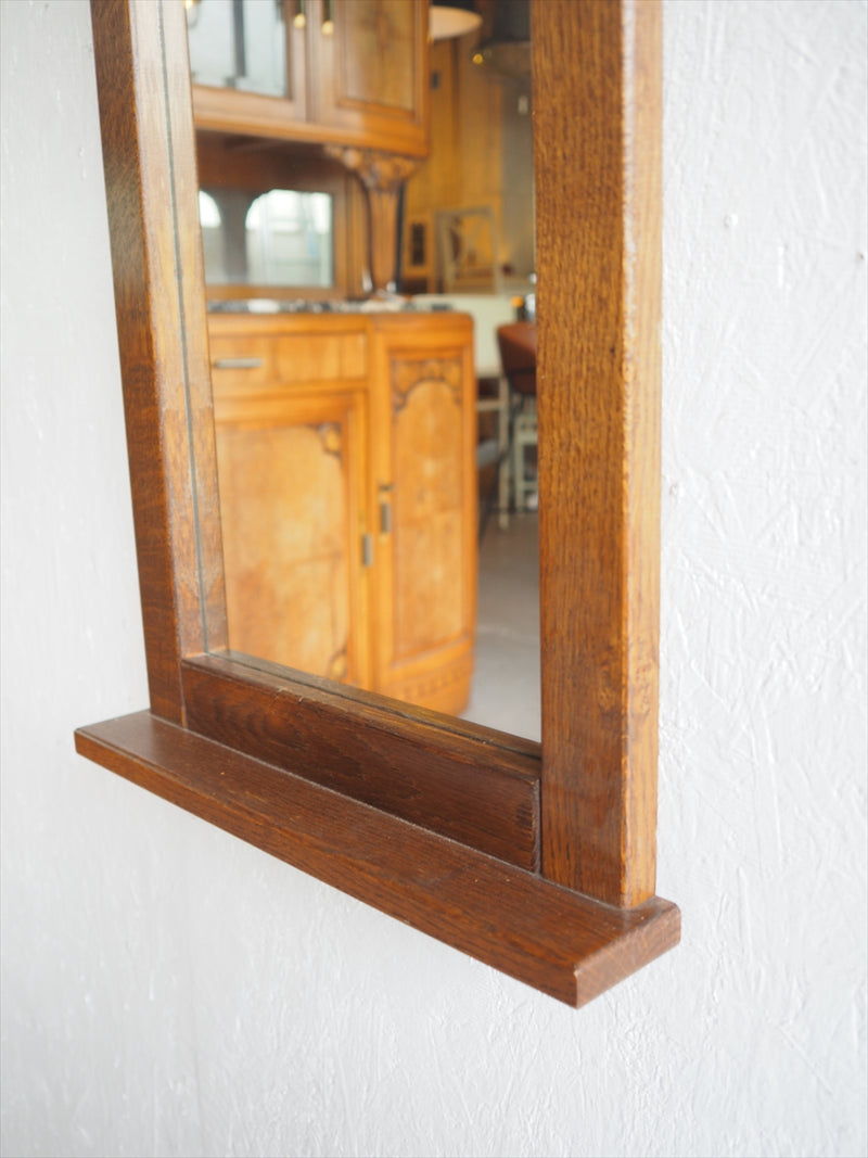 Vintage wood frame wall mirror (Osaka store) AM-210529-4-O