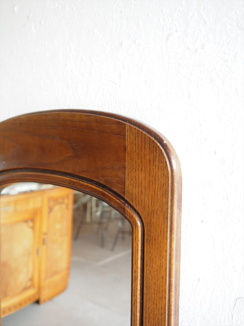 Vintage wood frame wall mirror (Osaka store) AM-210529-6-O