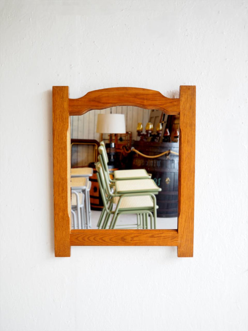 Vintage wood frame wall mirror (Osaka store) AM-210529-7-O