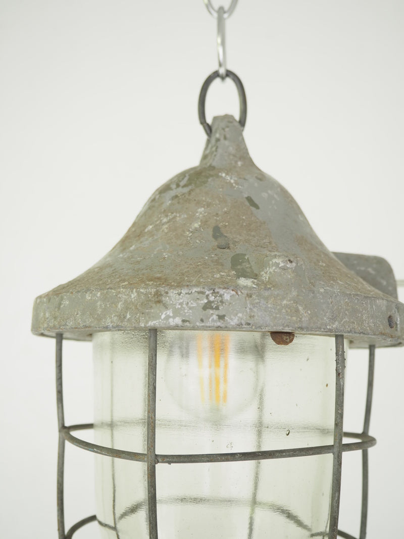 Vintage industrial pendant lamp (Sendagaya store)<br> ipl-210529-2-h