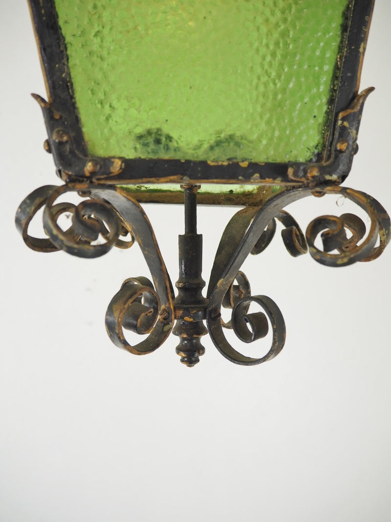 Vintage wrought iron green light (Haneda store)<br> _PLSD-210607-1-H