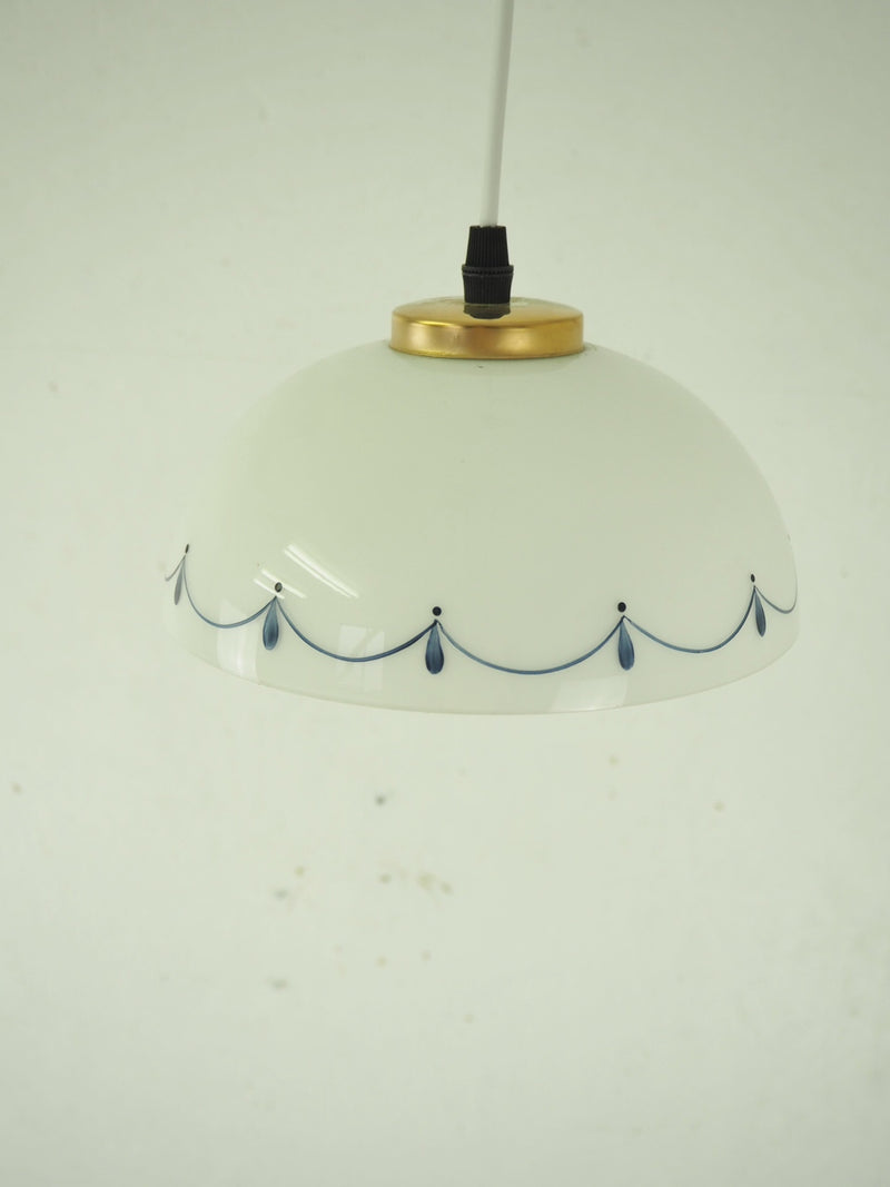 Vintage milk glass pendant light (Haneda store)<br> _PLSD-210607-2-H
