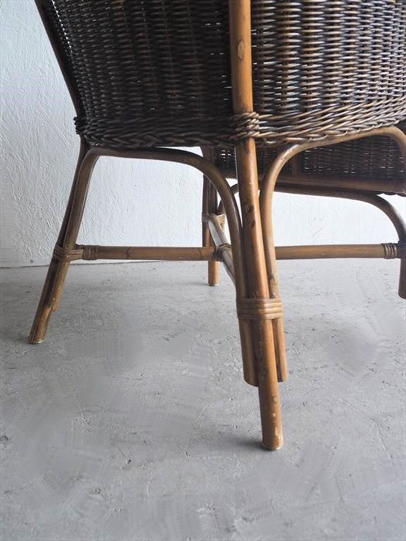 Vintage rattan x wood armchair B<br> Sendagaya store