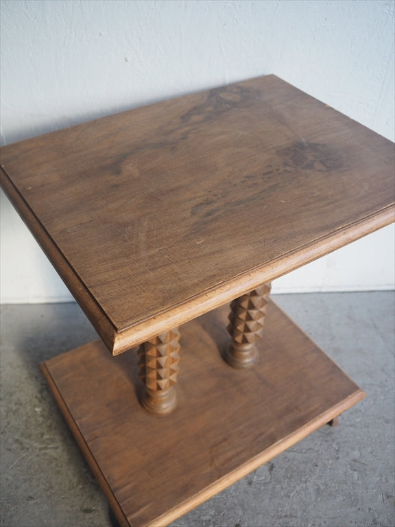 Vintage wood side table/wagon