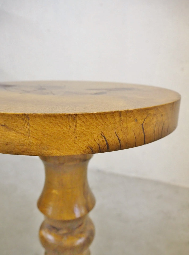 vintage oak wood side table<br>