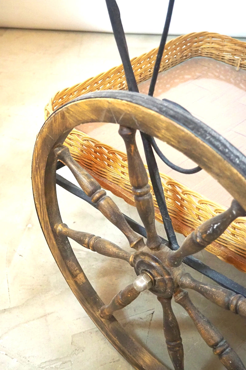 Vintage rattan wagon/cart<br> Sendagaya store
