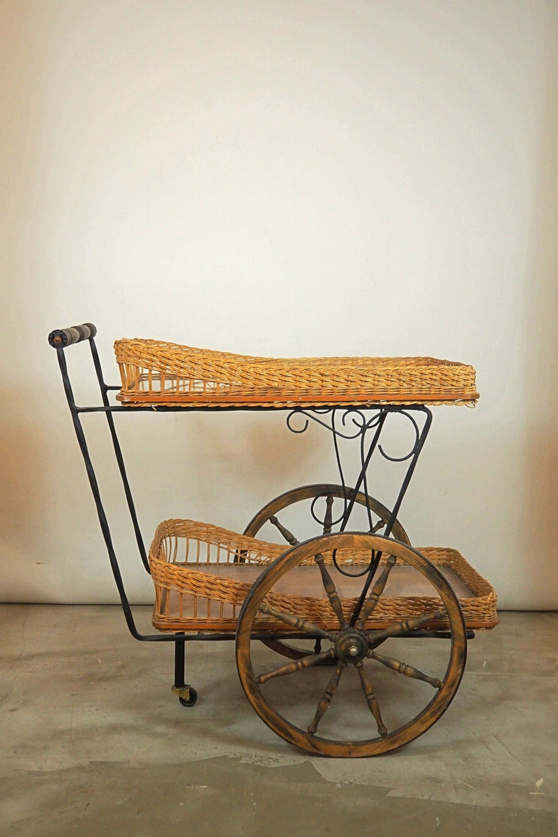 Vintage rattan wagon/cart<br> Sendagaya store