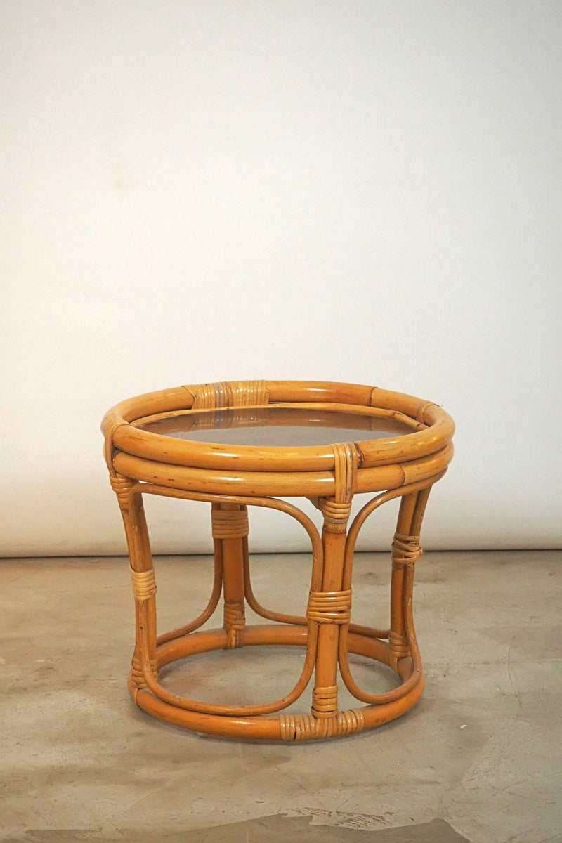 Vintage bamboo x glass side table Sendagaya store