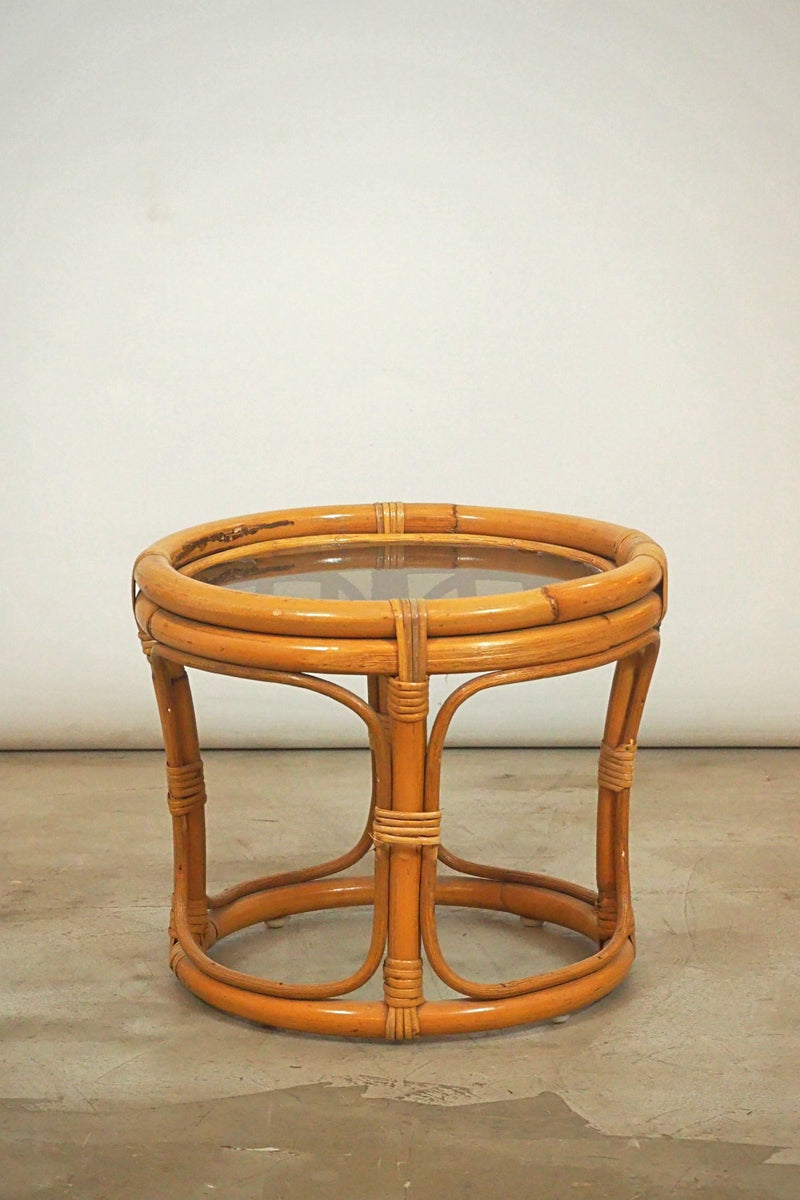 Vintage bamboo x glass side table Sendagaya store