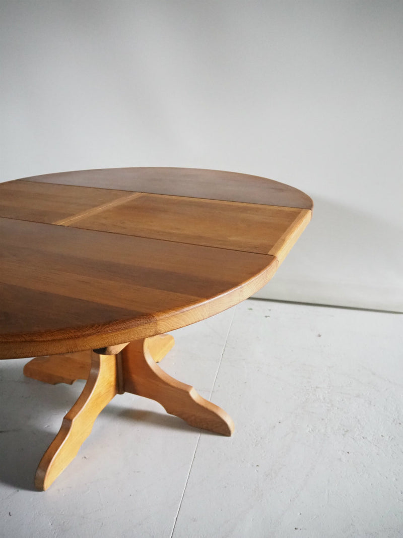 vintage<br> oakwood extension<br> Round dining table Haneda store
