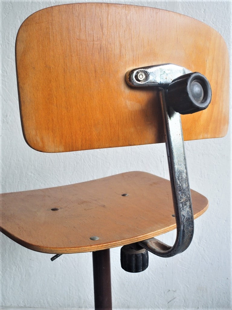 Vintage Wood x Iron Drafting Chair Osaka Store