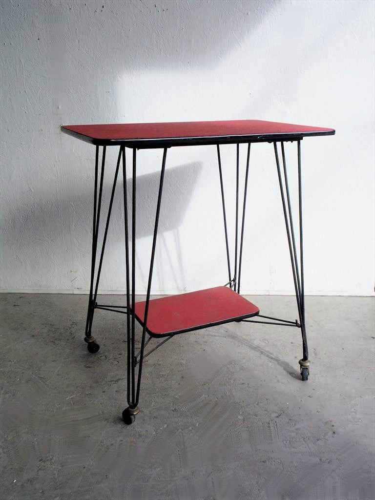 Vintage rubber x iron side table / Wagon Osaka store