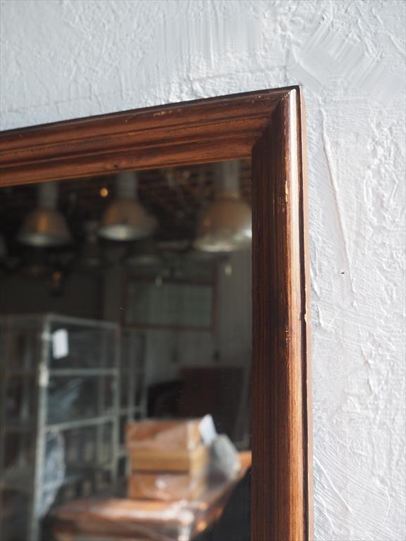 Vintage wood frame wall mirror Osaka store