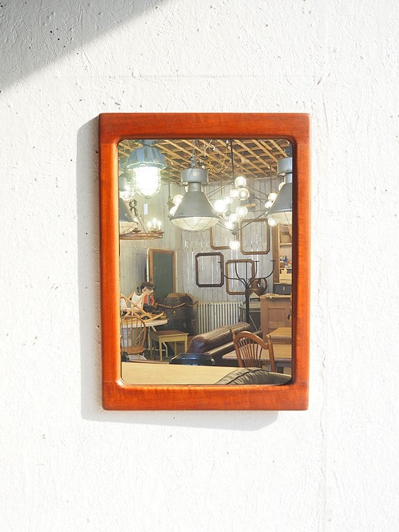 Vintage wood frame wall mirror Osaka store