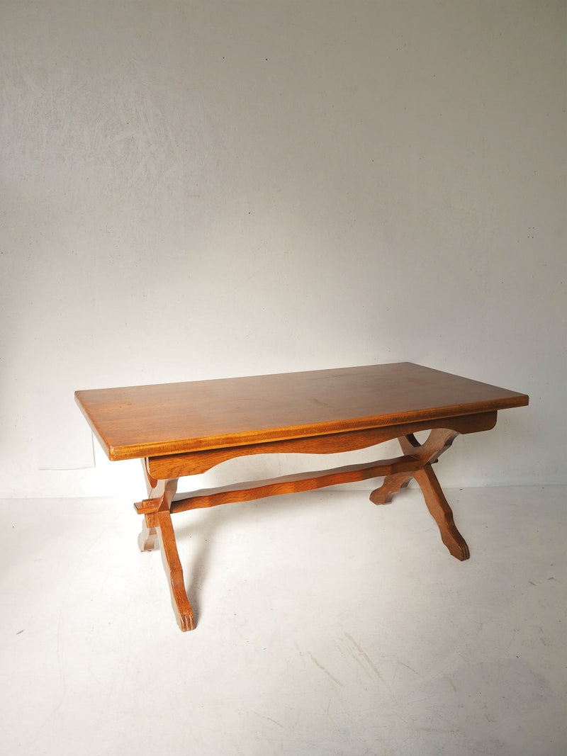 vintage oak wood coffee table<br> Ginza