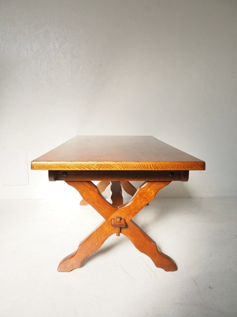 vintage oak wood coffee table<br> Ginza